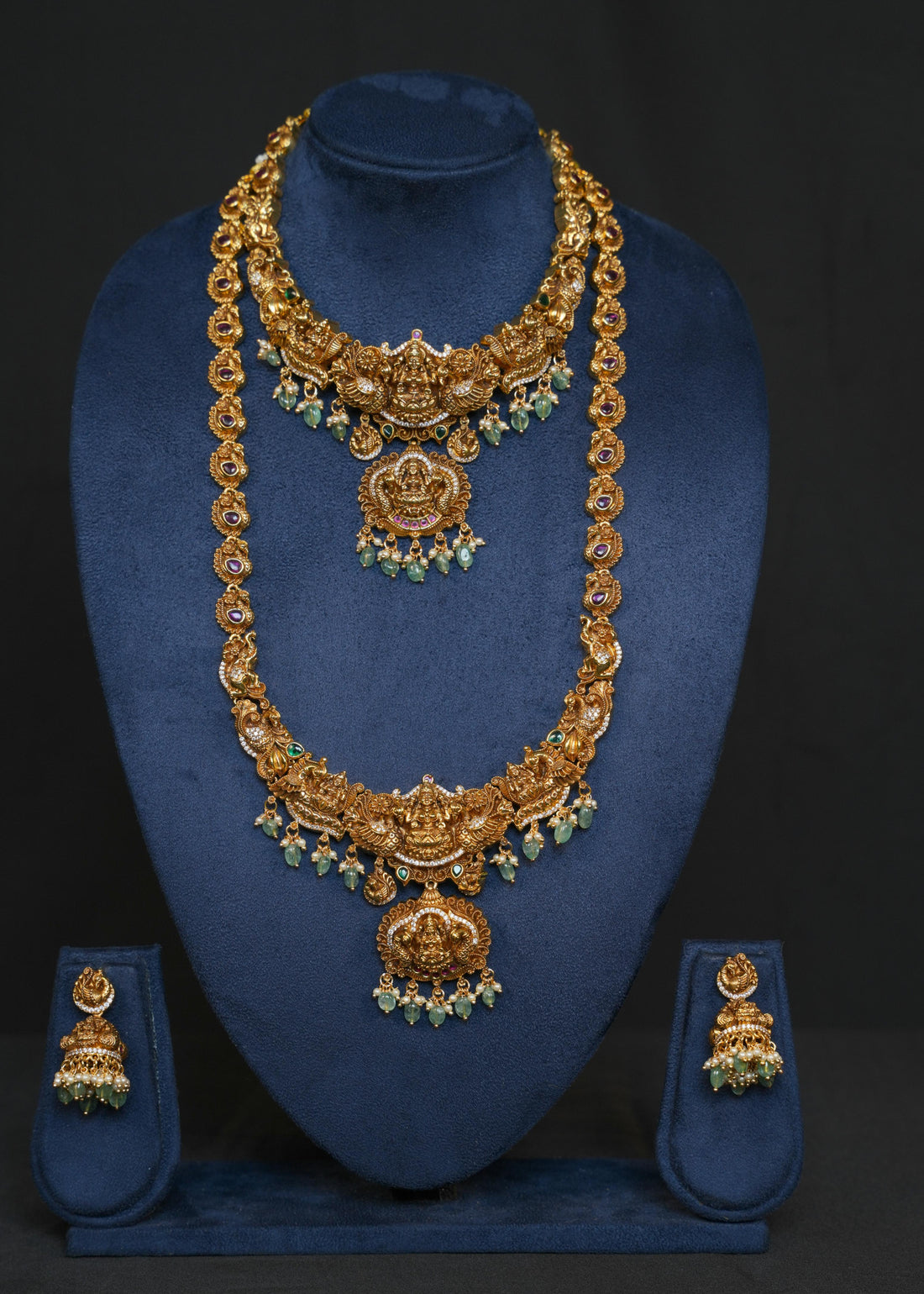 Divine Lakshmi Temple Bridal Combo Set