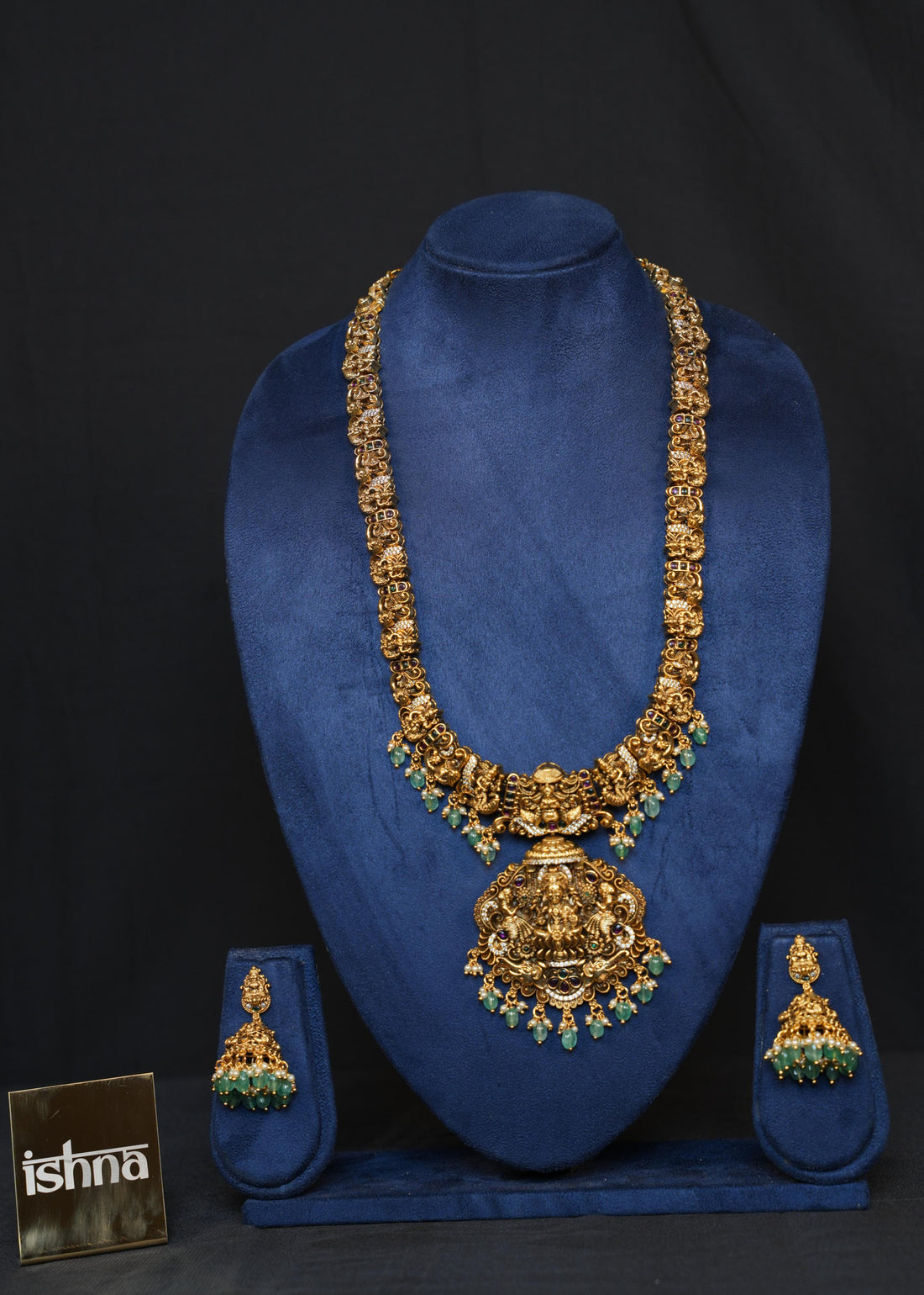 ISHNA Devyani Royal Temple Long Haaram Set