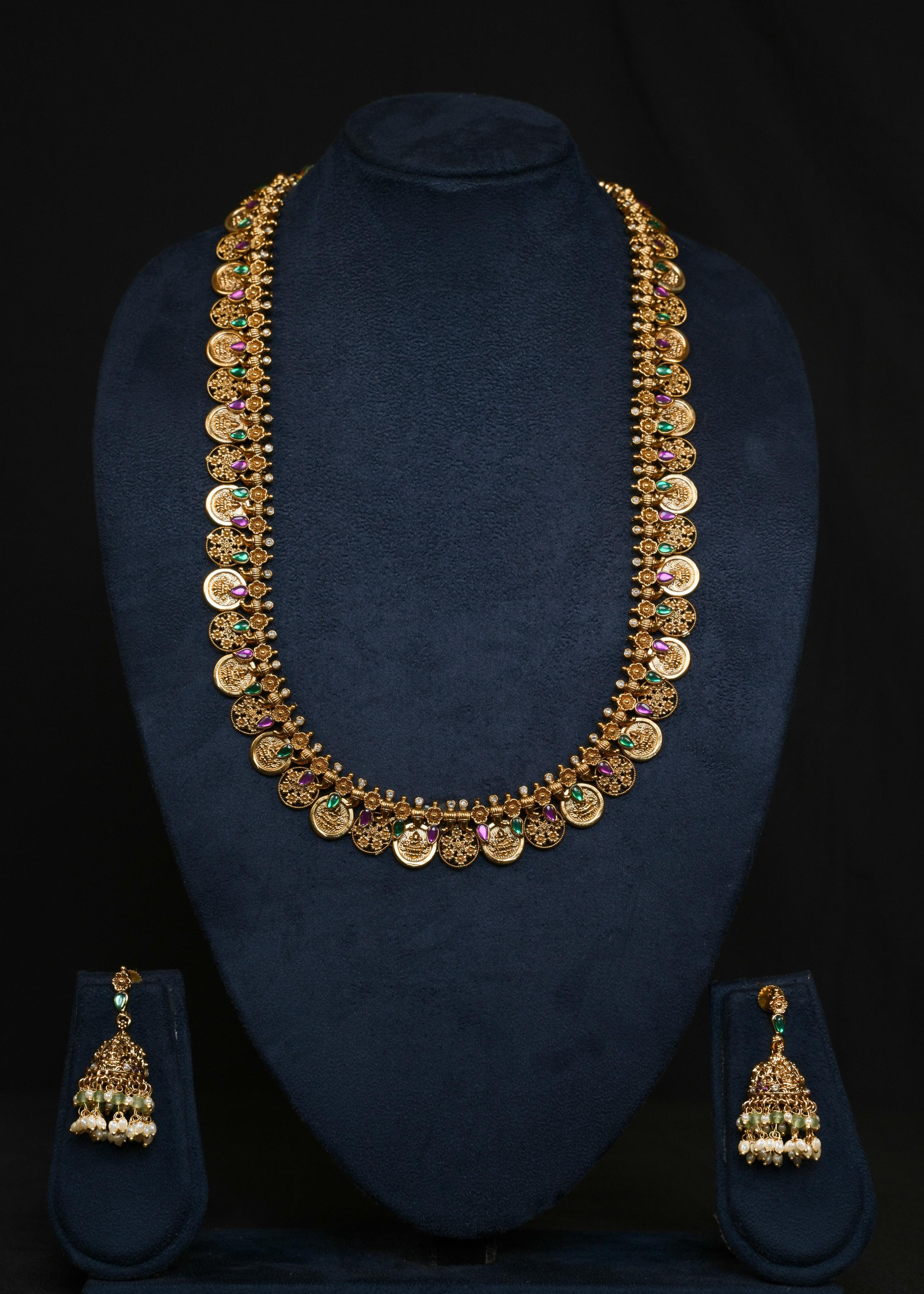 Manikya Varam Antique Kasulaperu Haaram Set