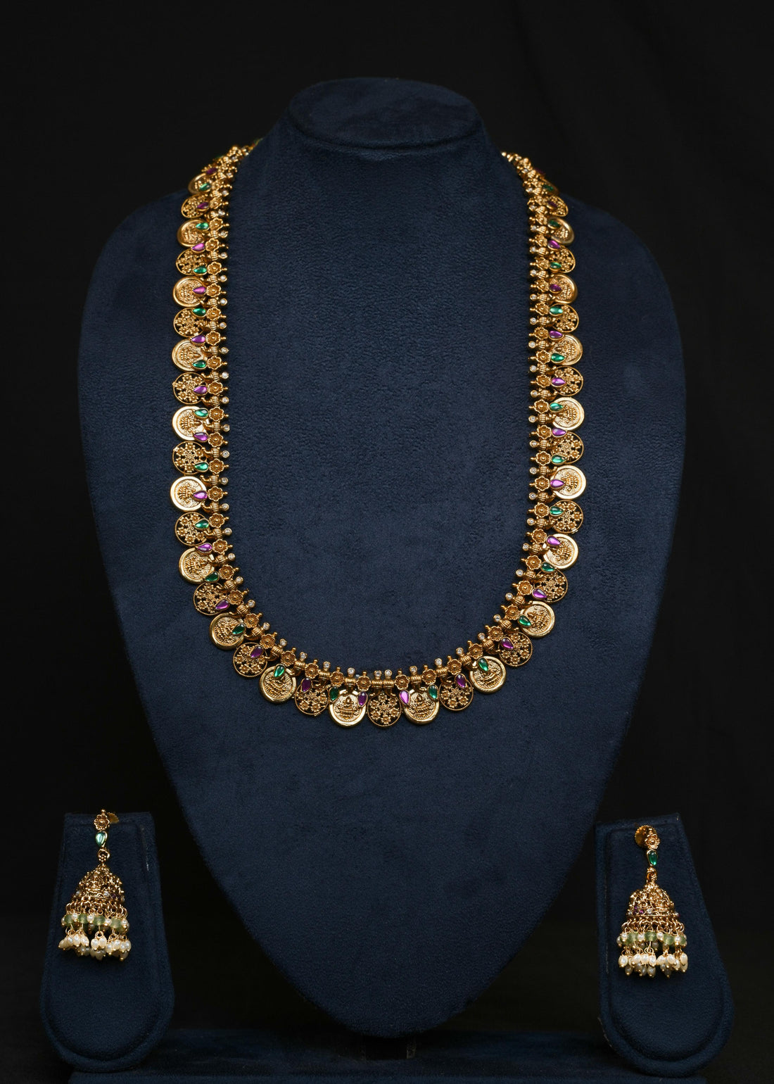 Manikya Varam Antique Kasulaperu Haaram Set