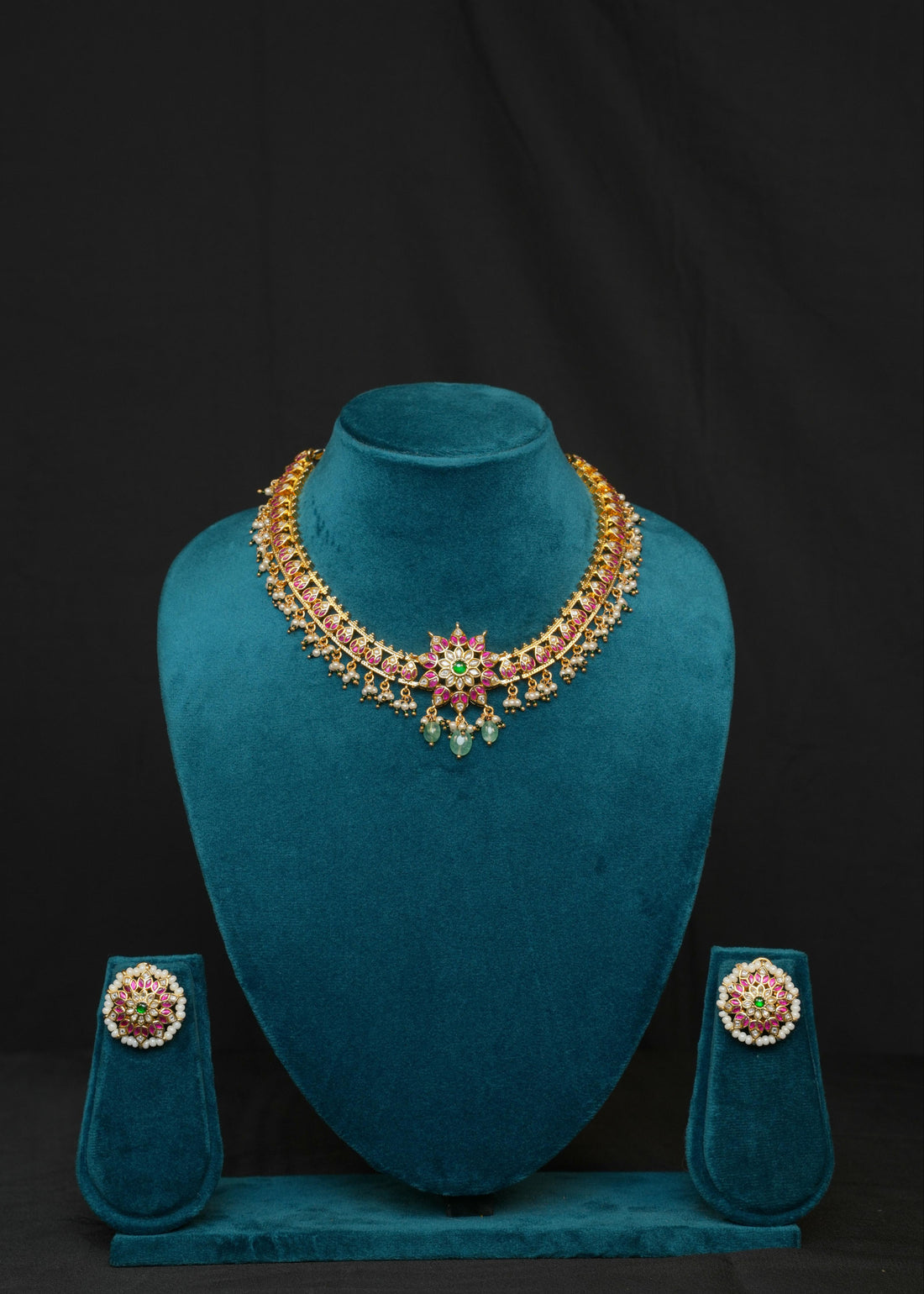 Kumuda Ruby Jadau Kundan Neck set