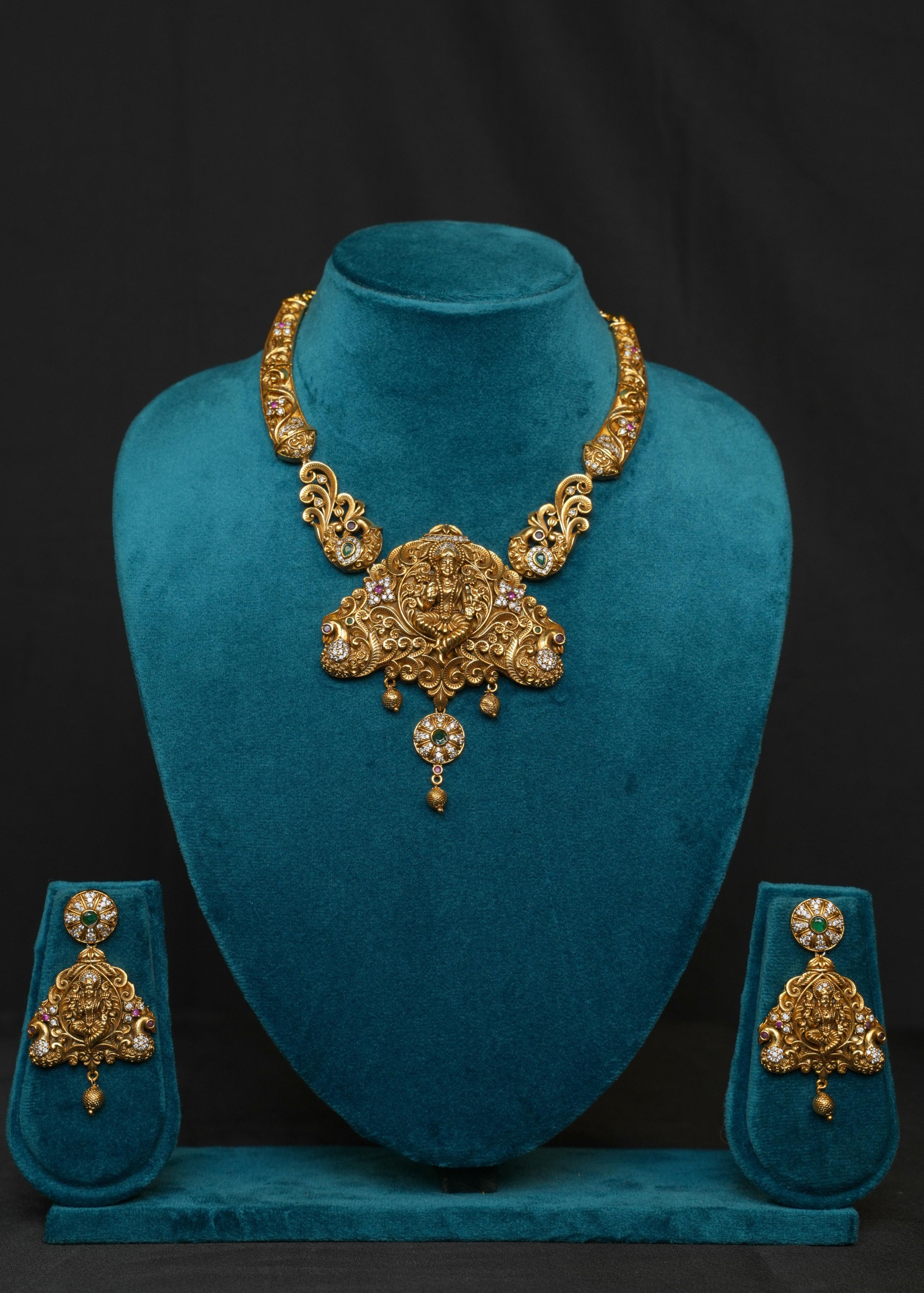 Antique Temple lakshmi Neck Set