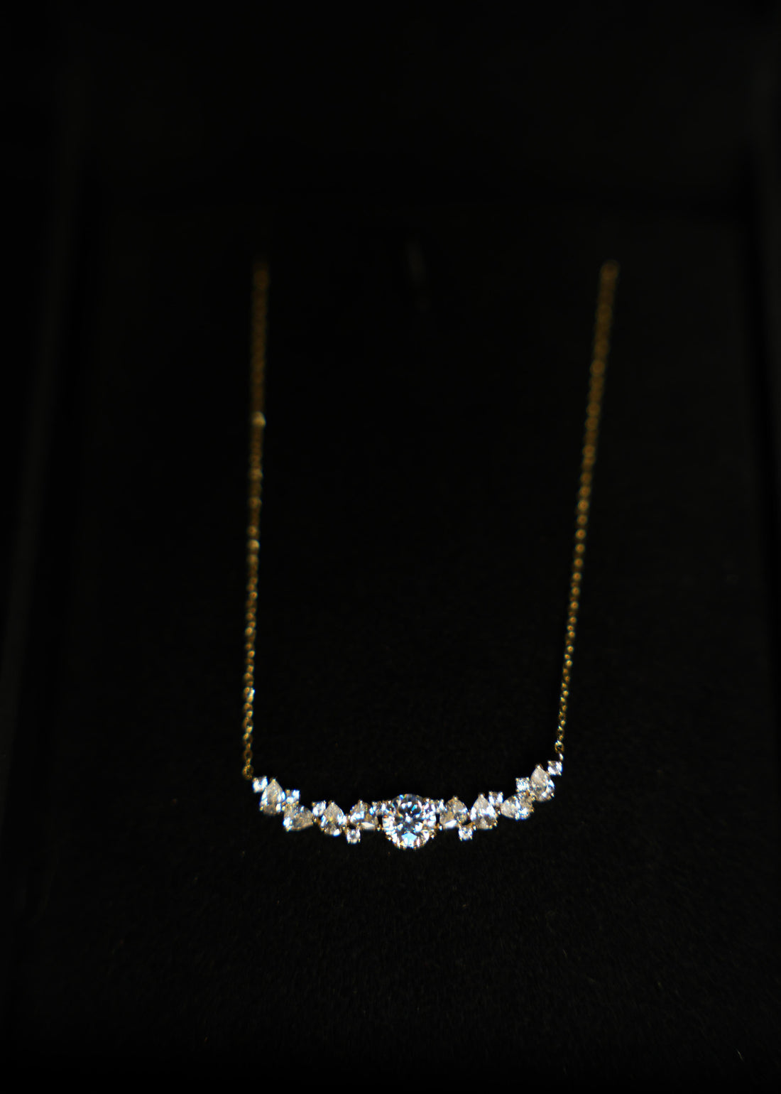 92.5 Sliver Ishna  Kiara Crystal Arc Chain