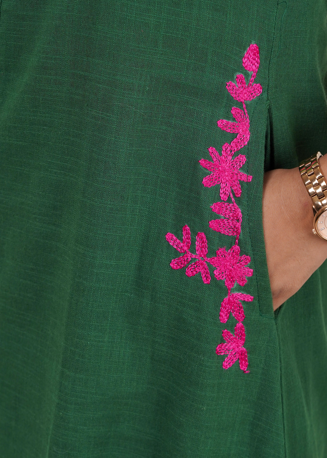 ISHNA Dark Green Bloom Co-ord Set