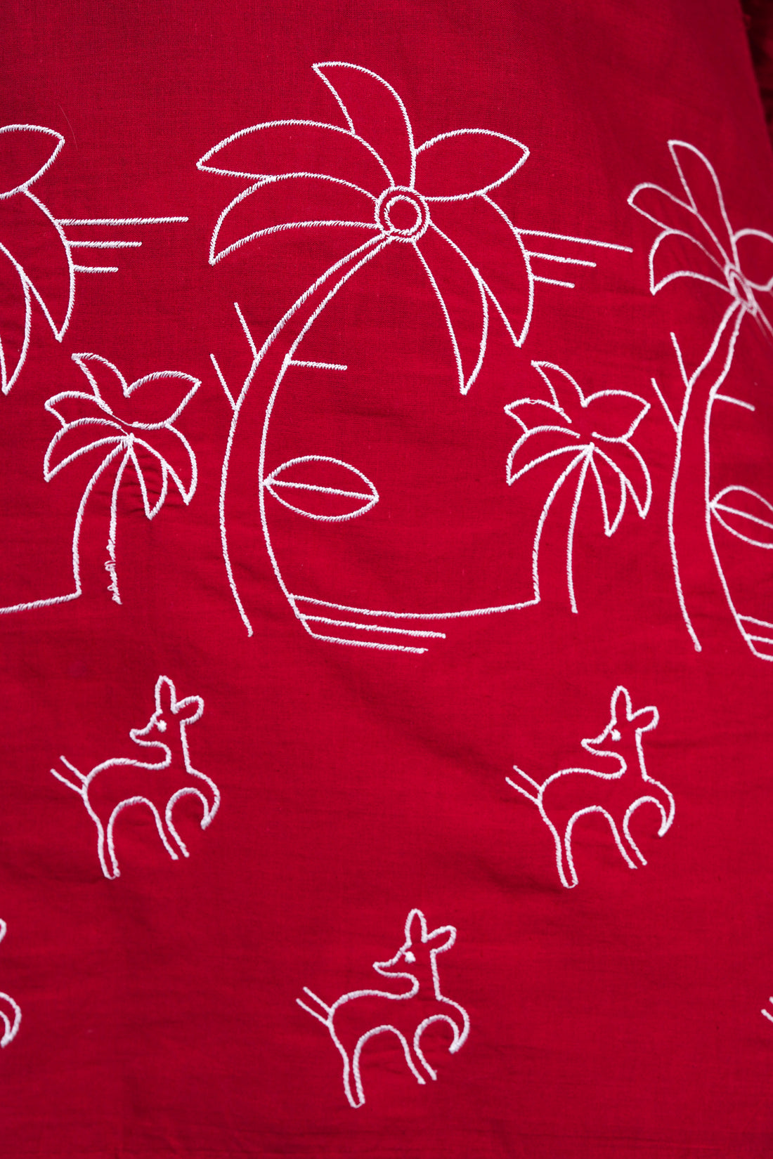 ISHNA Red Palm Co-ord set