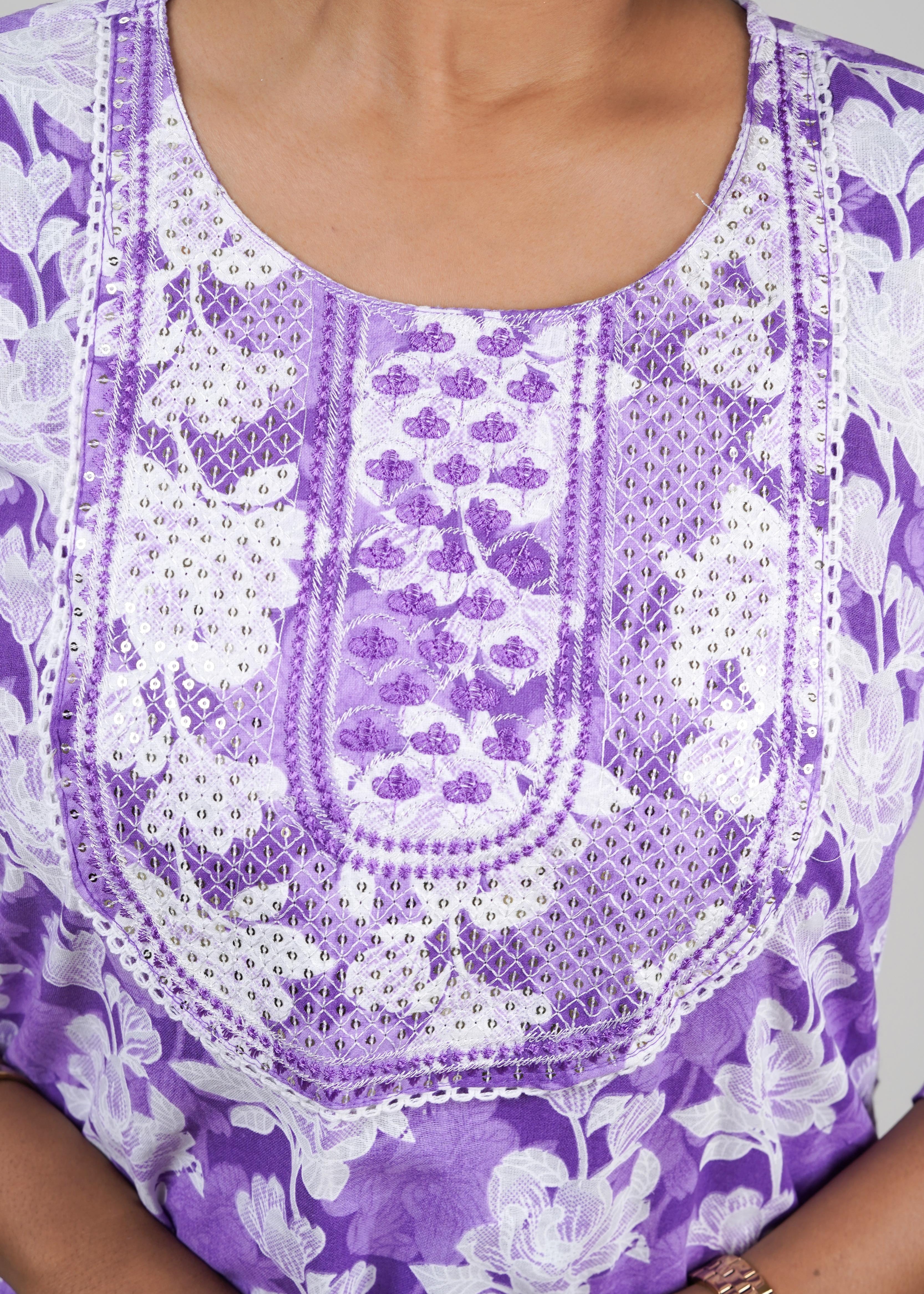 Amara Lilac Kurti Set