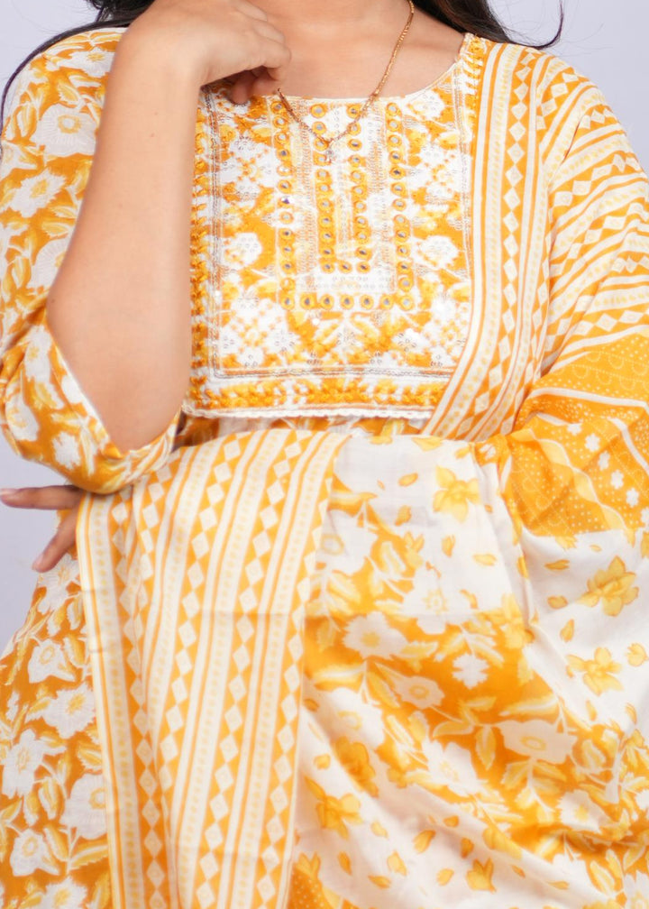 Mustard Meadow Kurti Set