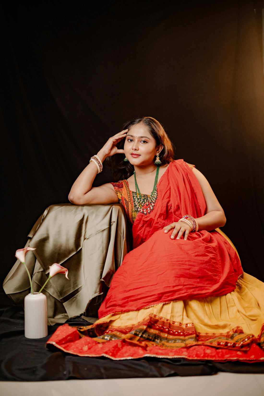 Emerald Radiance Kundan Necklace Set