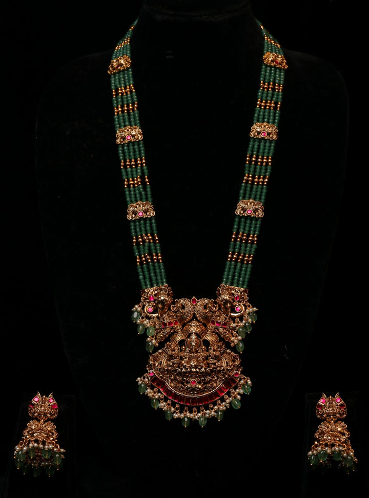 Ishna Mahalakshmi Emerald Majesty Bridal Haar