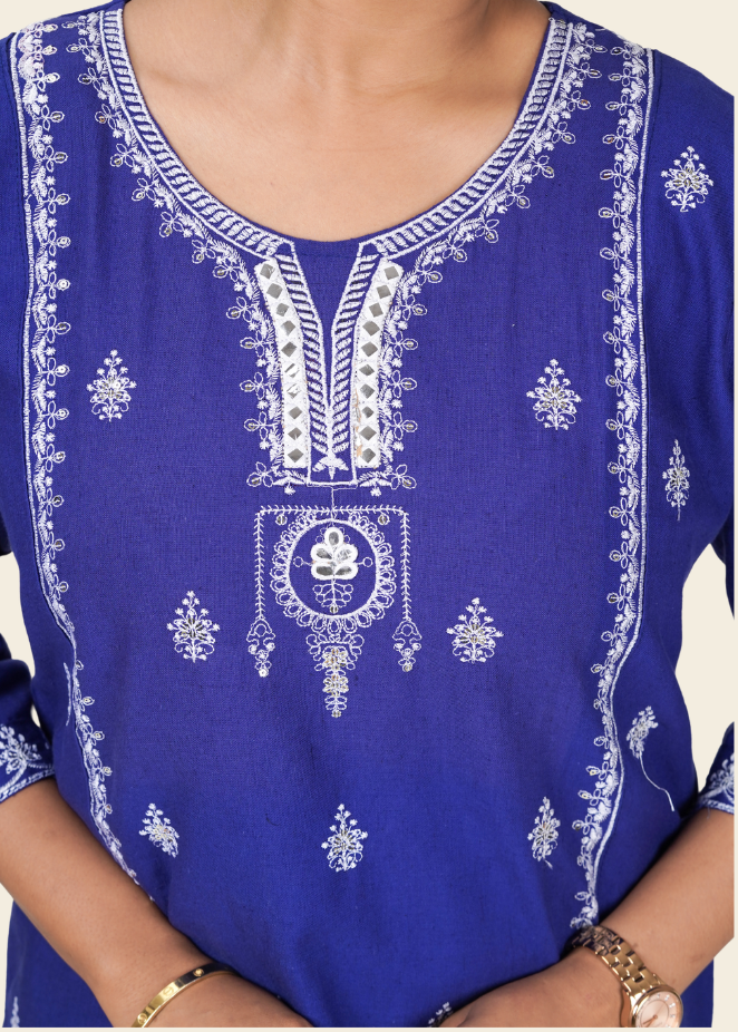 Samriddhi Indigo Kurti Set