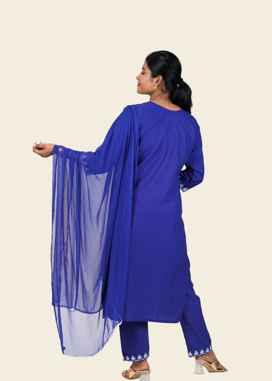 Samriddhi Indigo Kurti Set