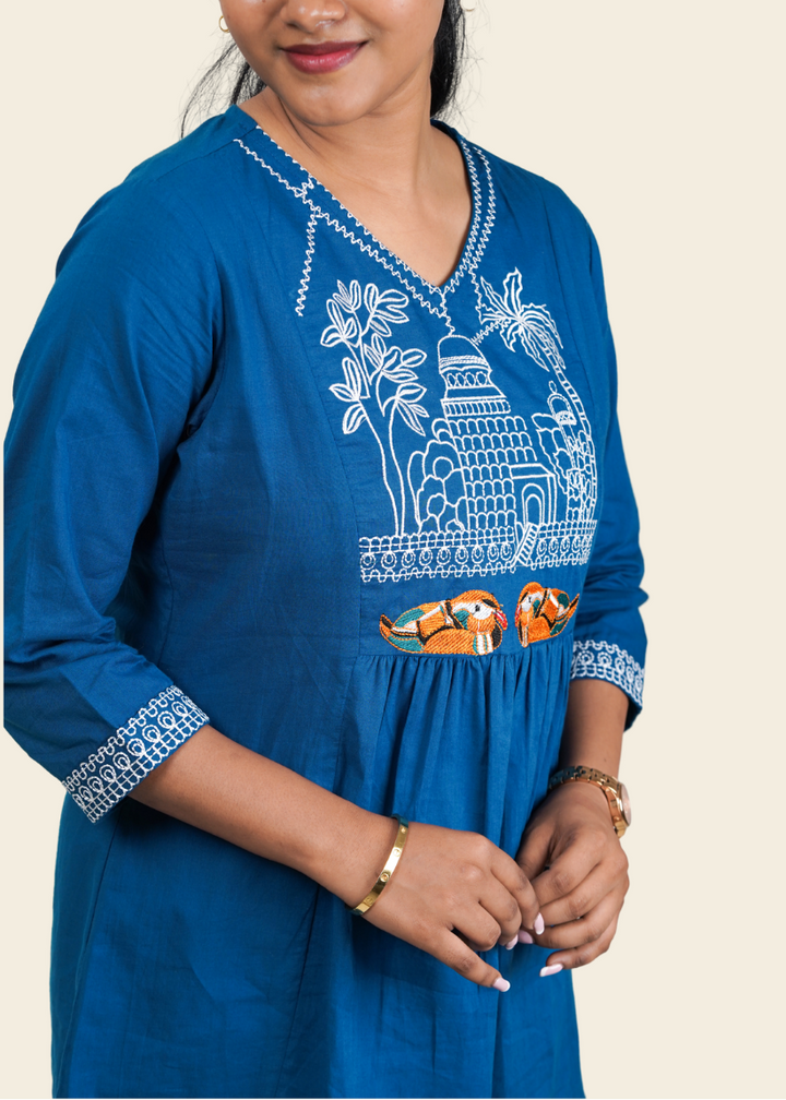 ISHNA Neel Heritage Co-ord Set