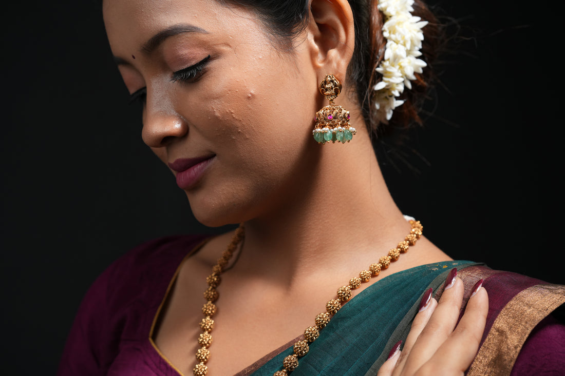 Emerald Grace Lakshmi Antique Haram