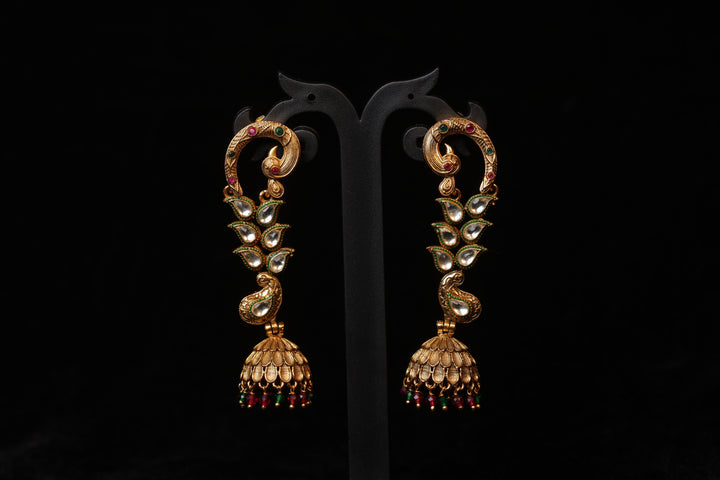 Swarana Peacock Jhumkas