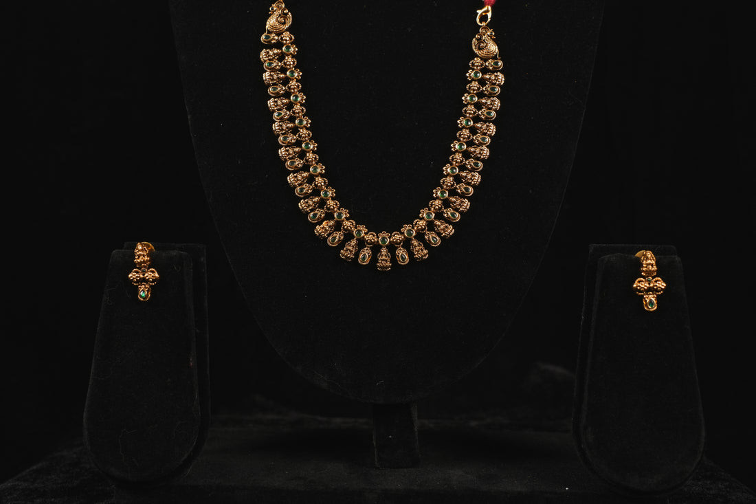 Antique Gold Lakshmi Choker Necklace Set