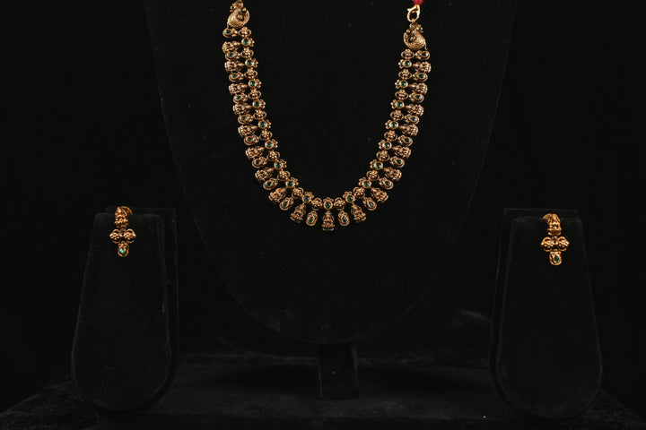 Antique Gold Lakshmi Choker Necklace Set