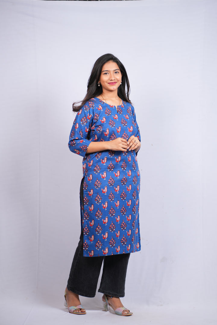 Neelika Indigo Jaipuri Kurti