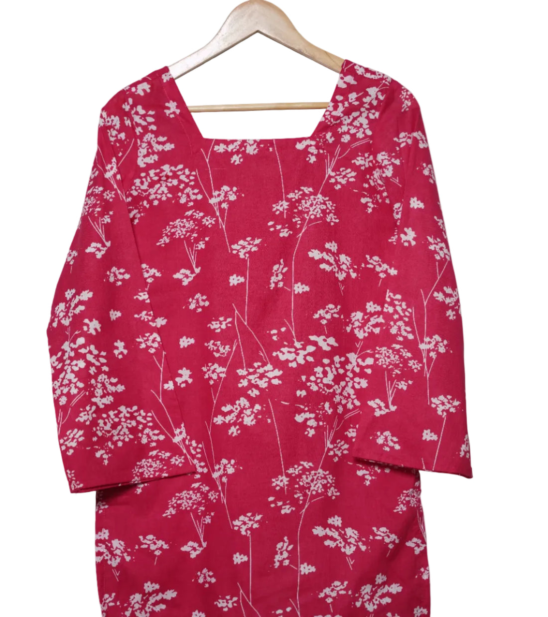 Ruhani Pink Floral Short Kurti