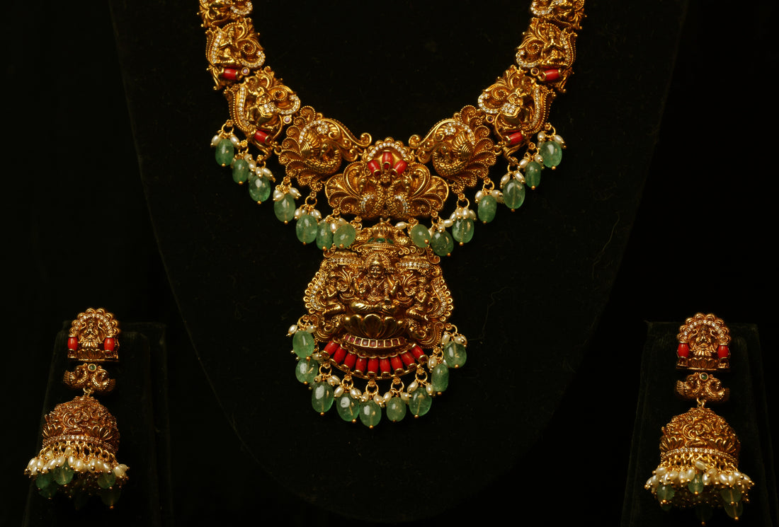 Royal Narasimha Temple Necklace Set