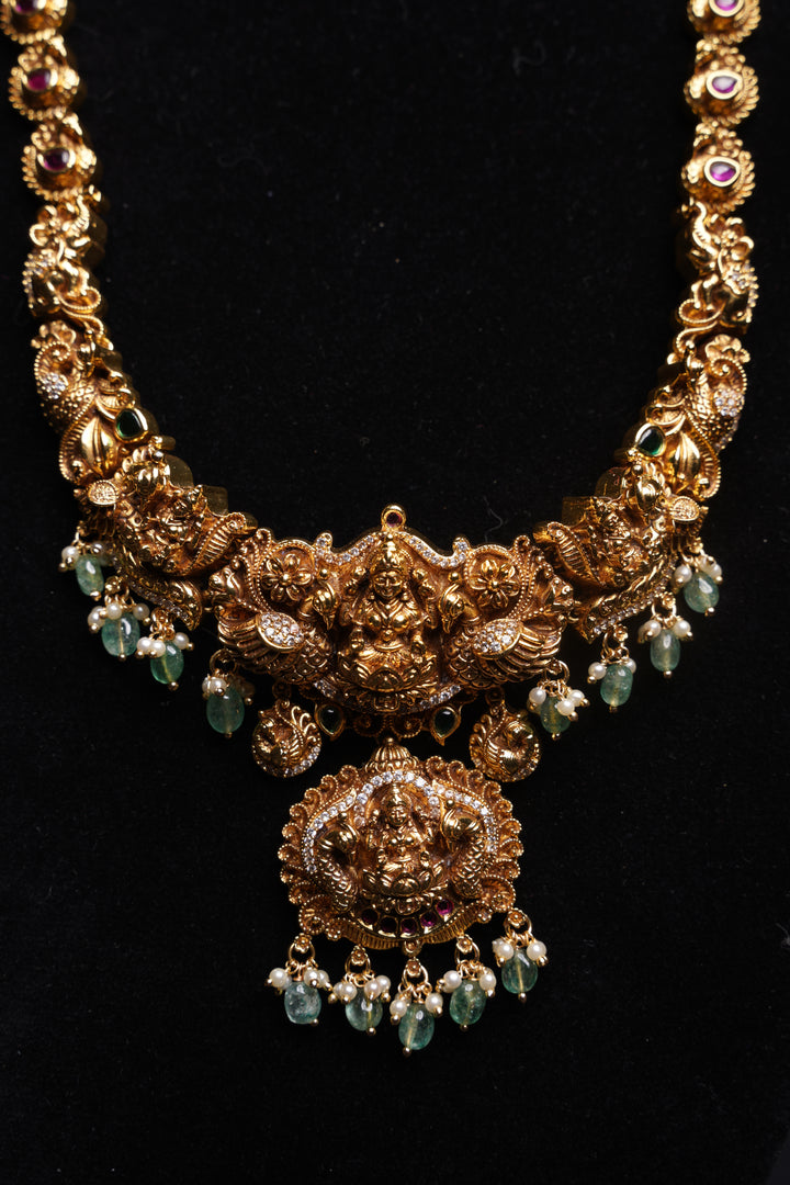 ISHNA Rajarajeshwari Antique Lakshmi Haram