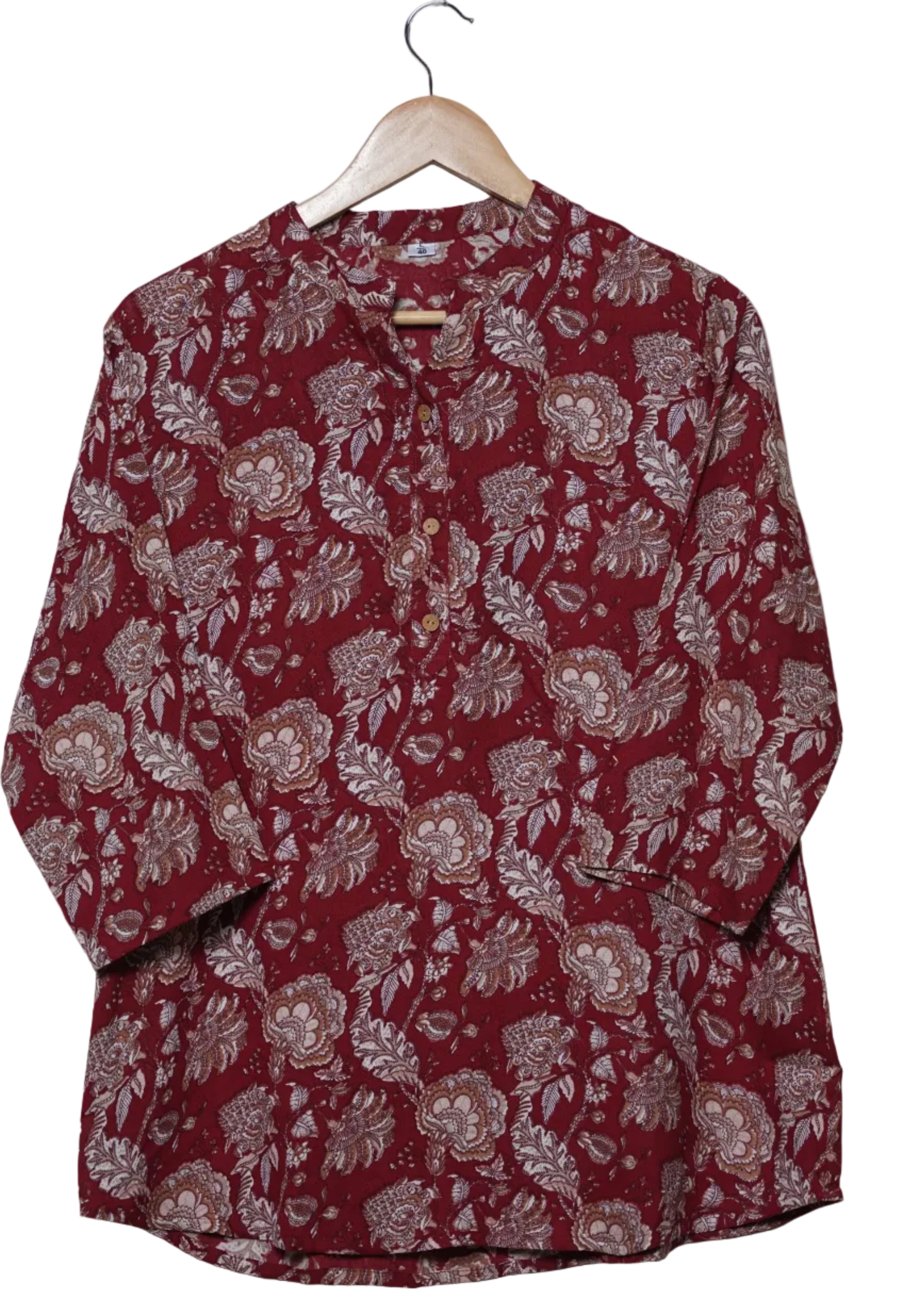 Gulnaar Crimson Short Kurti