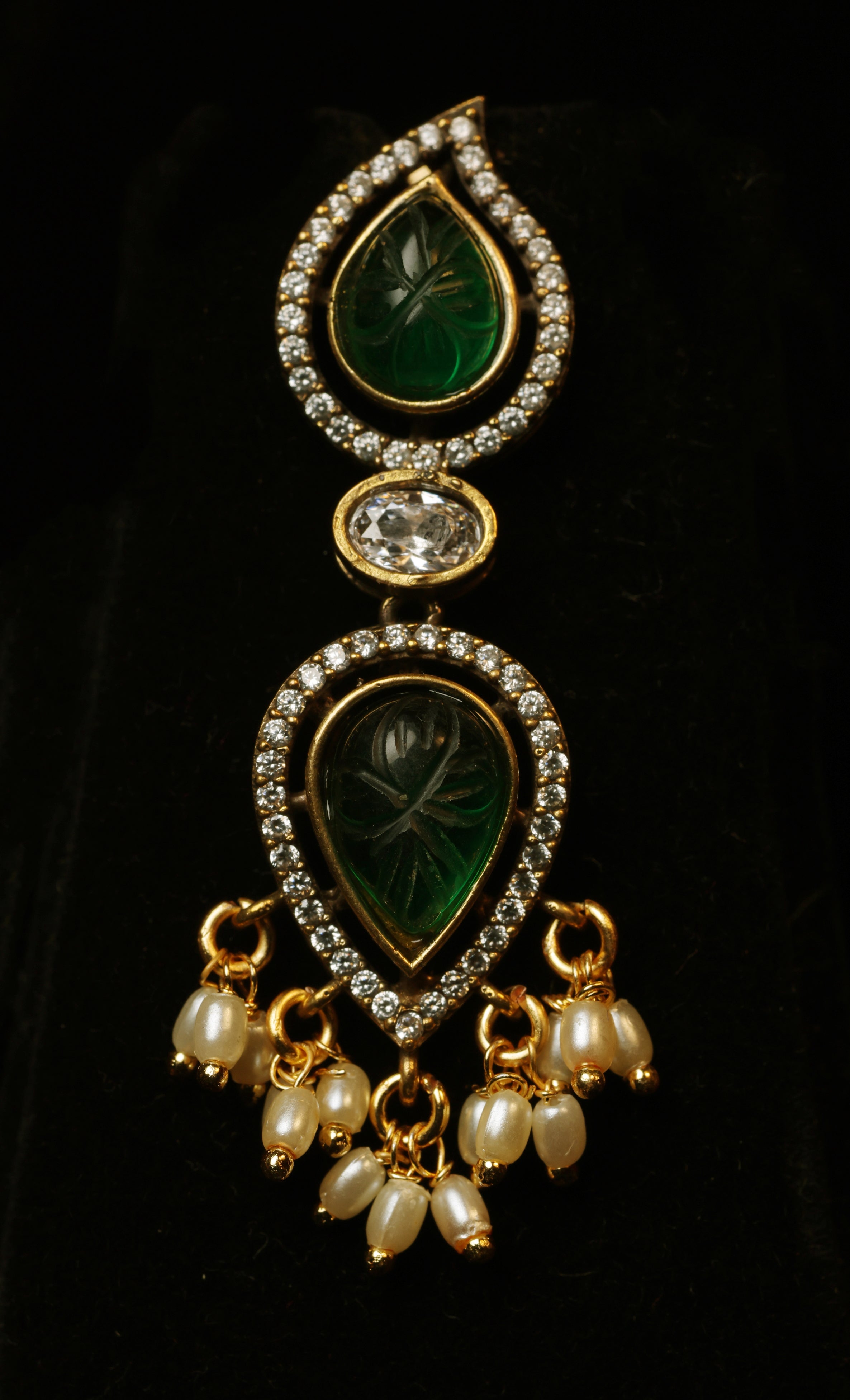 Floral Kundan Statement Earrings