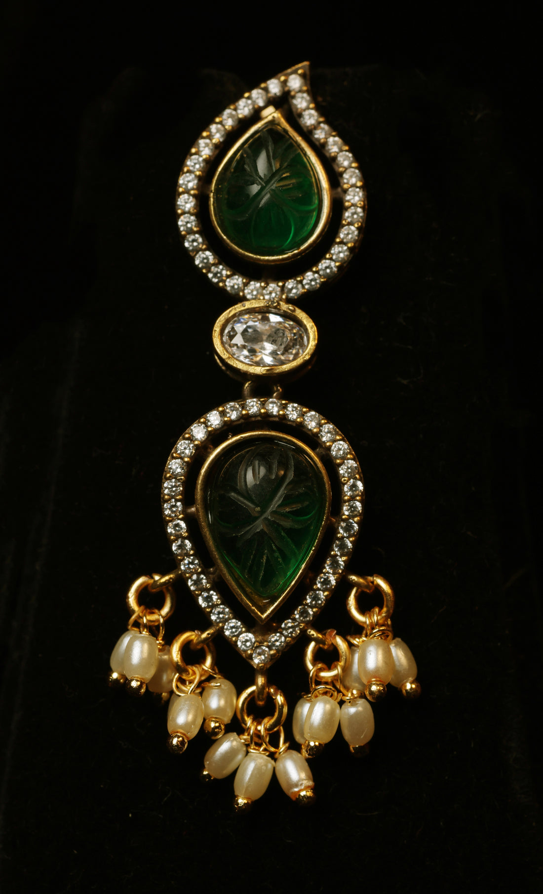 Floral Kundan Statement Earrings