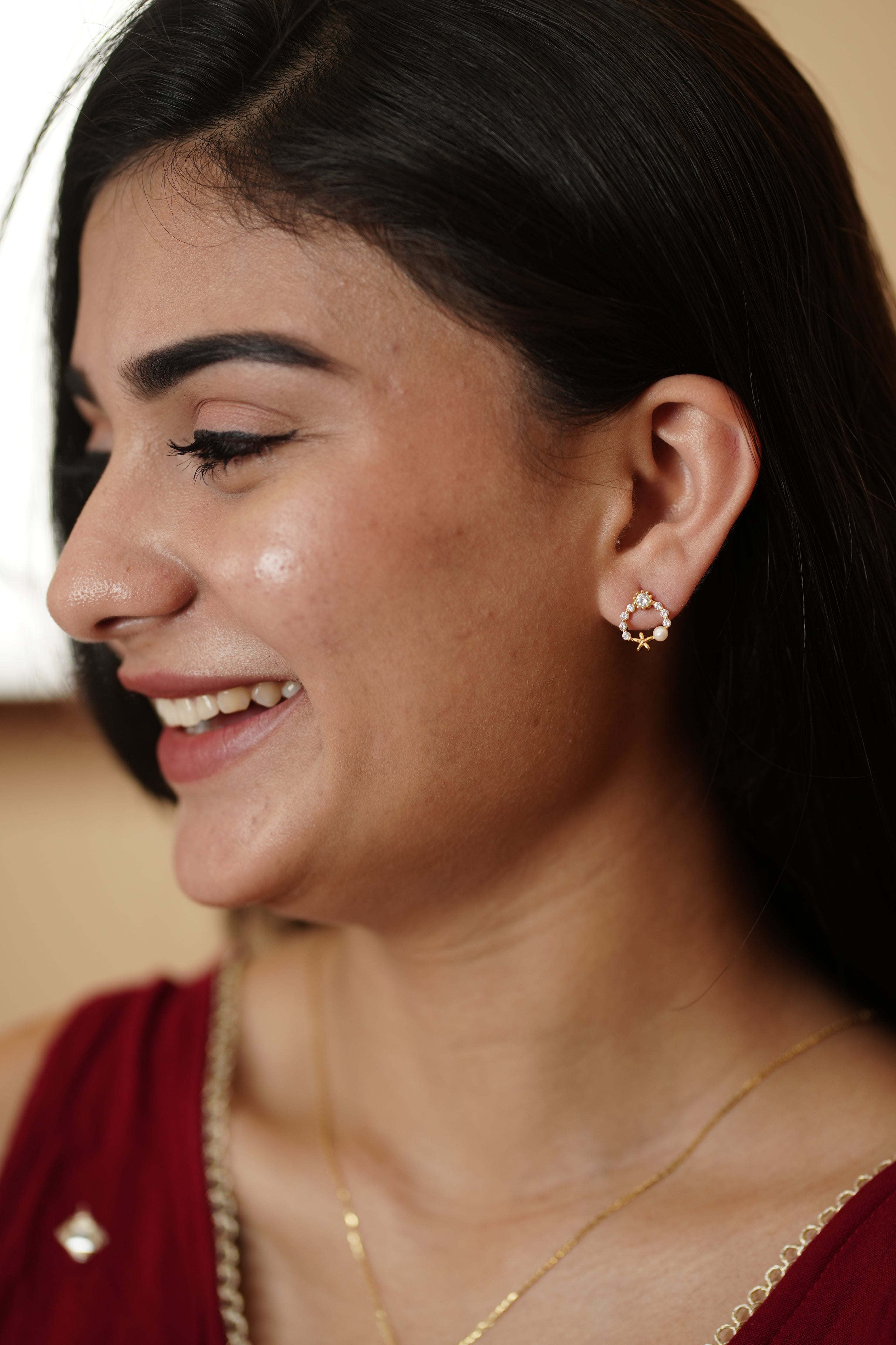 92.5 Sliver Ishna Alina Crystal Halo Studs