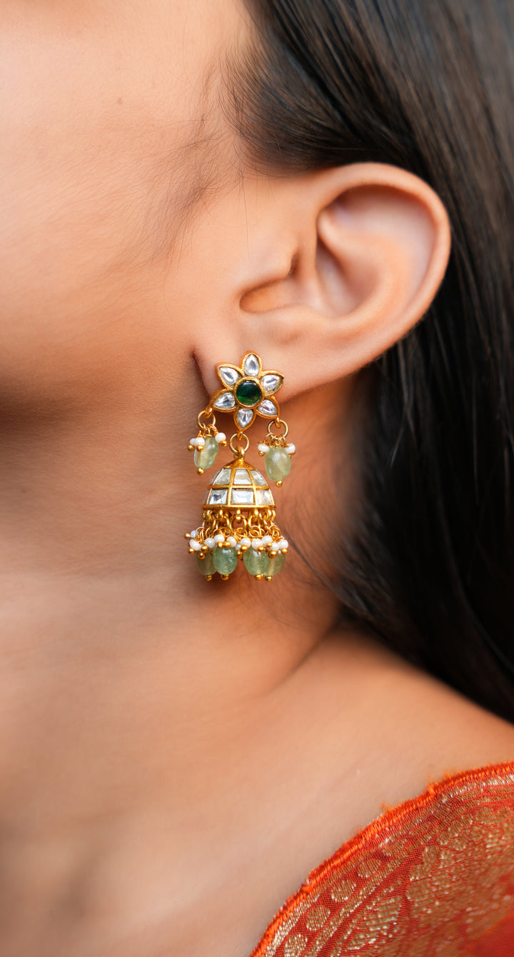 ISHNA Aarunya Floral Jhumkas