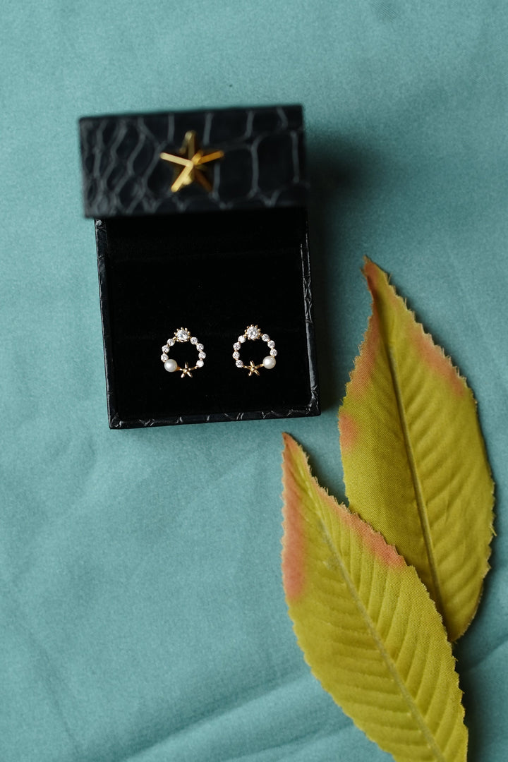 92.5 Sliver Ishna Alina Crystal Halo Studs