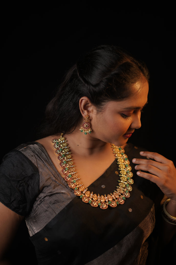 Emerald Kasu Buttamala  Haaram Set