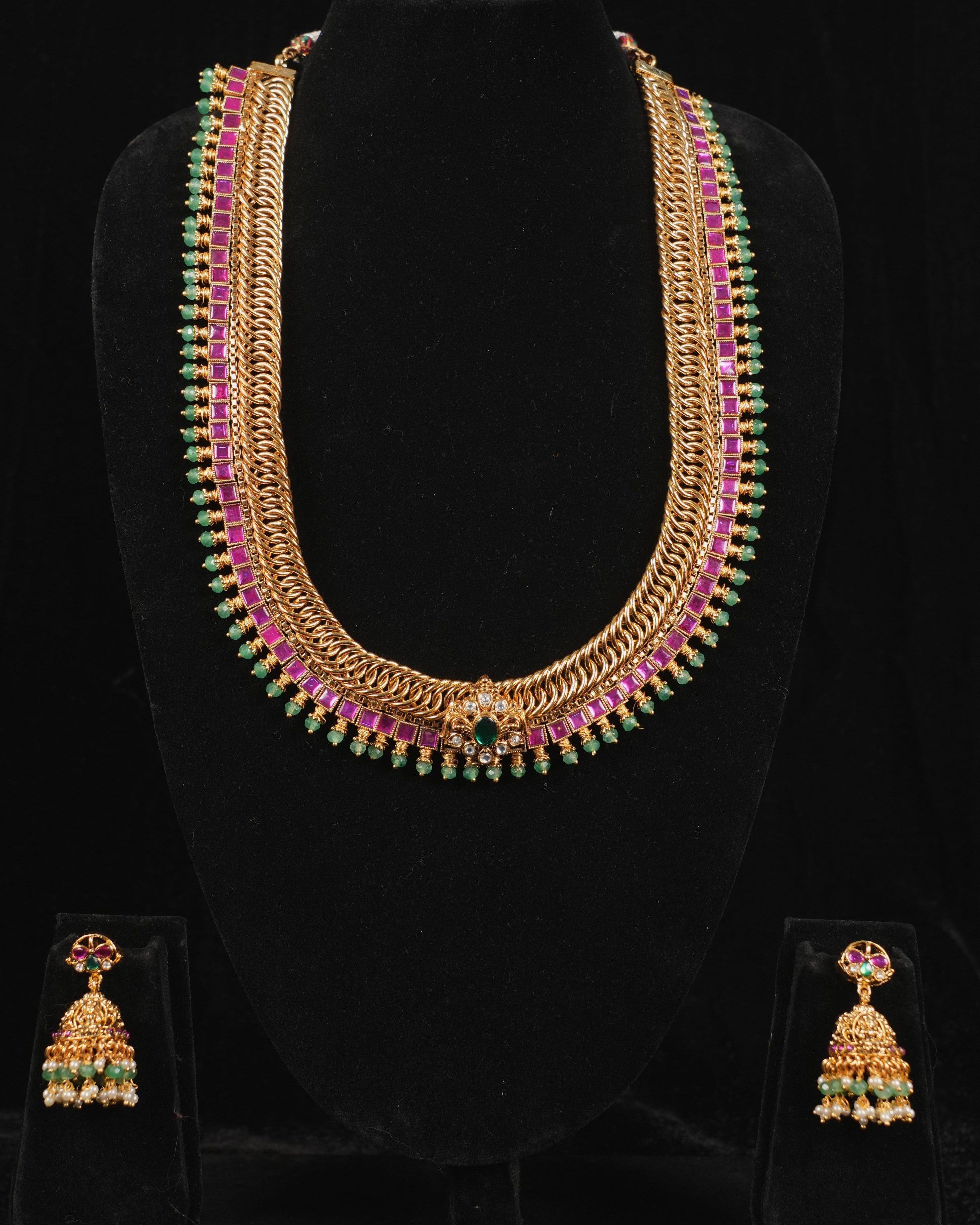 Ruby Jalebi swirl Long Haram