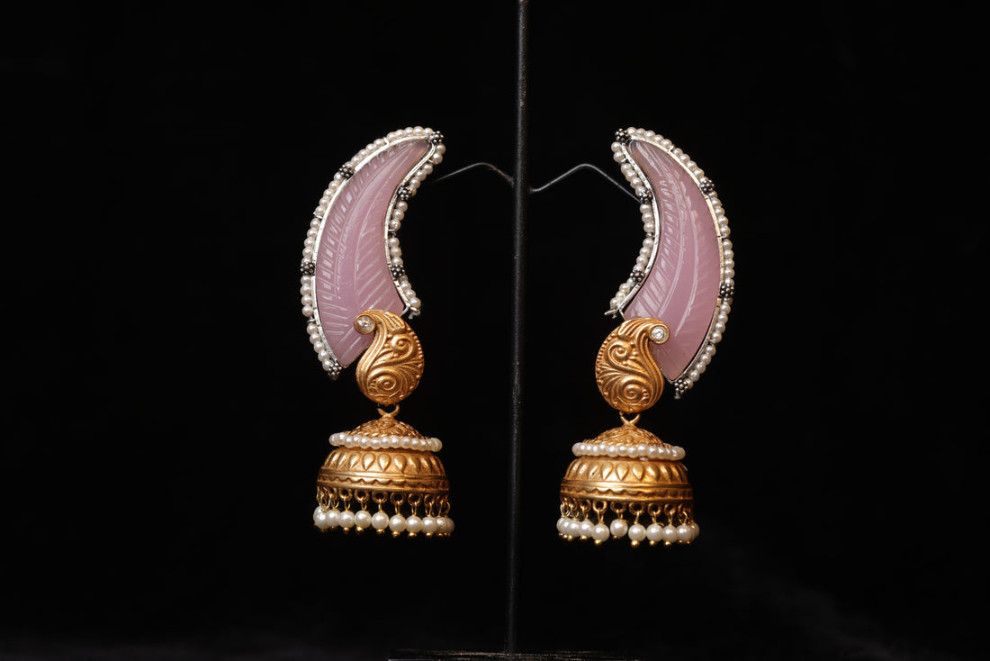 Sculpted Hamsa Pankh Earrings