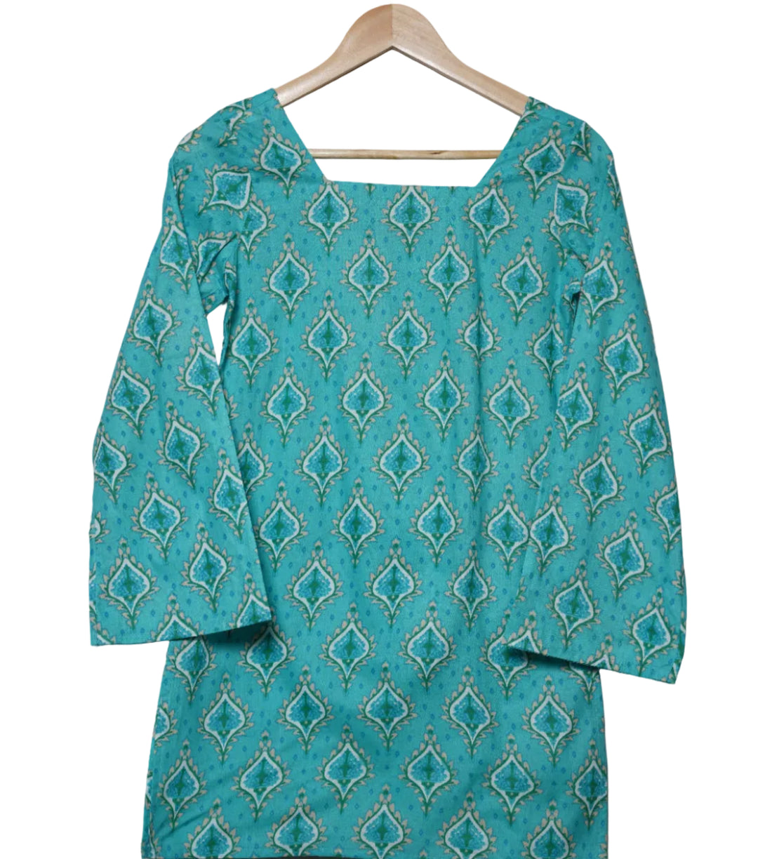 Firoza Teal Short Kurti