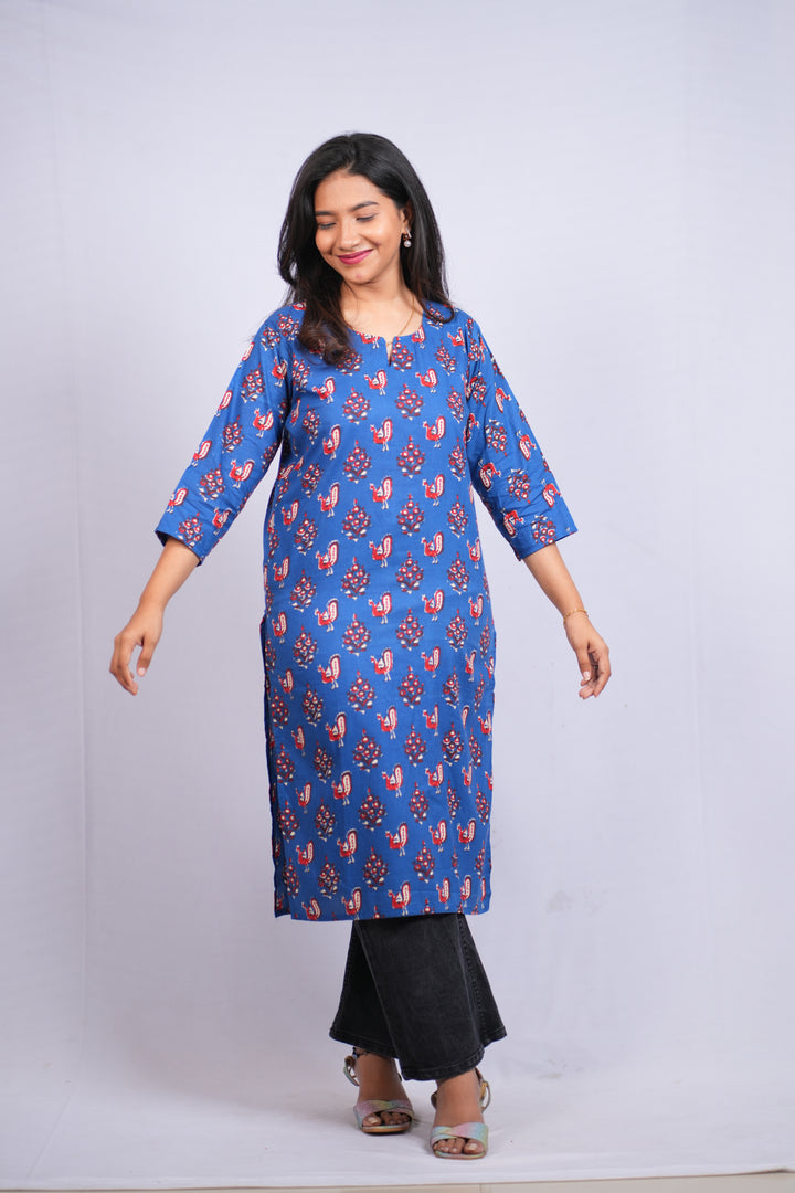 Neelika Indigo Jaipuri Kurti