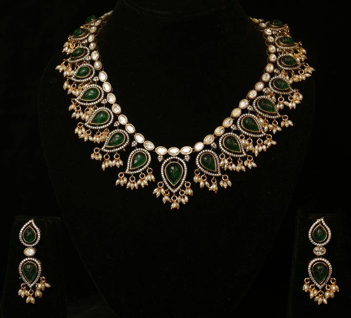 Floral Kundan Statement Earrings