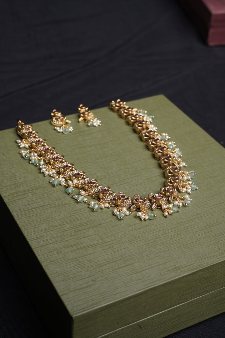 Aadhira Temple Bloom Necklace