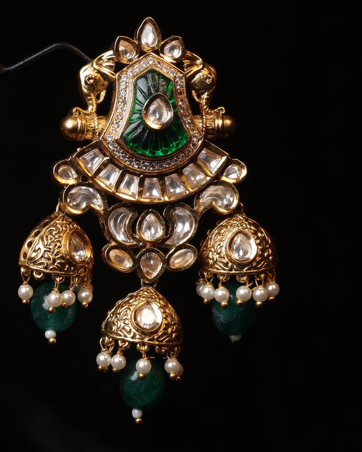 Carved Onyx Multi Gem Fusion Drops