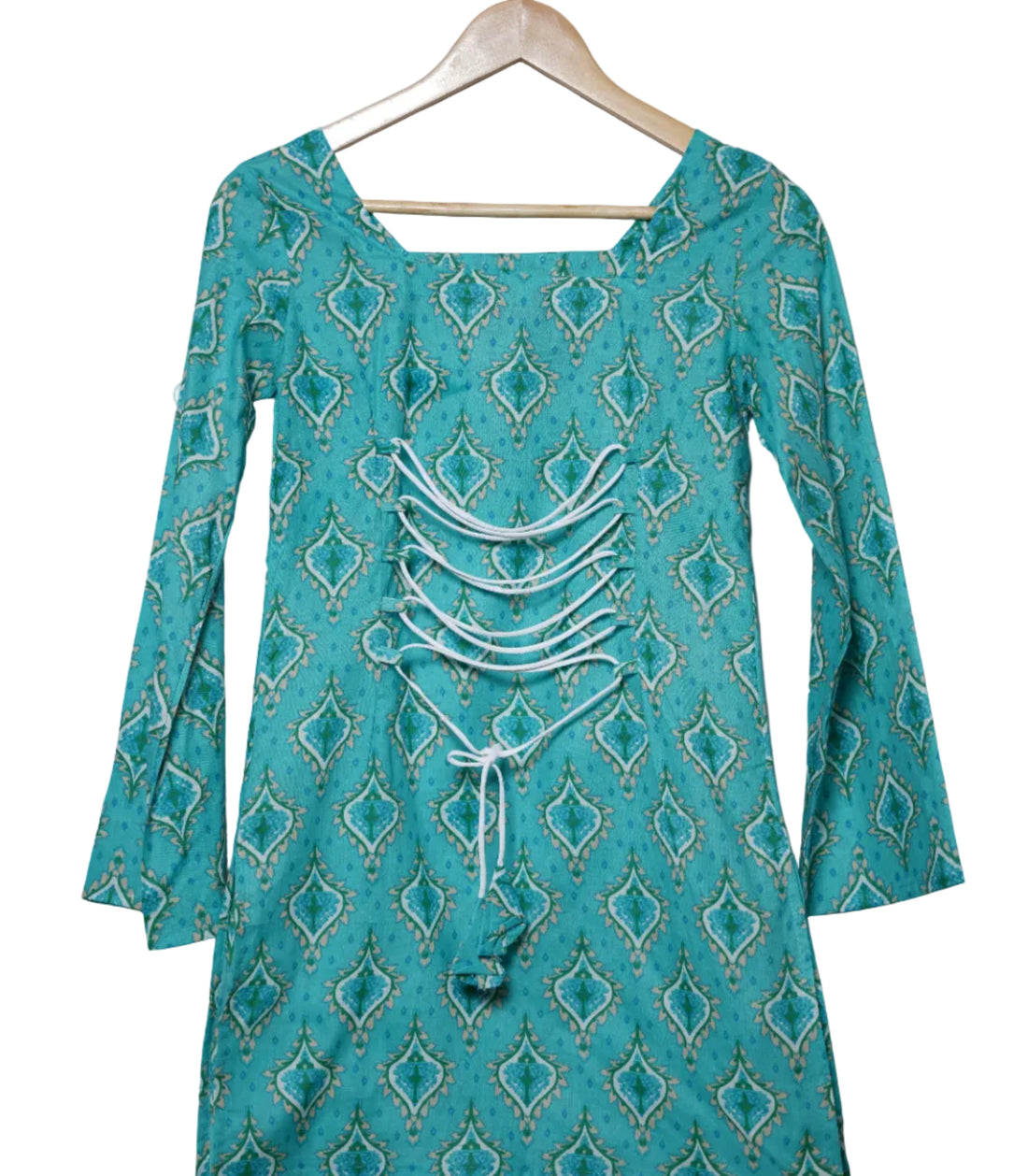 Firoza Teal Short Kurti