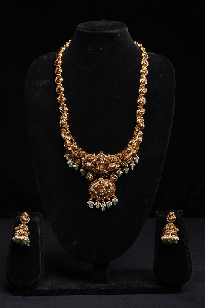 ISHNA Rajarajeshwari Antique Lakshmi Haram