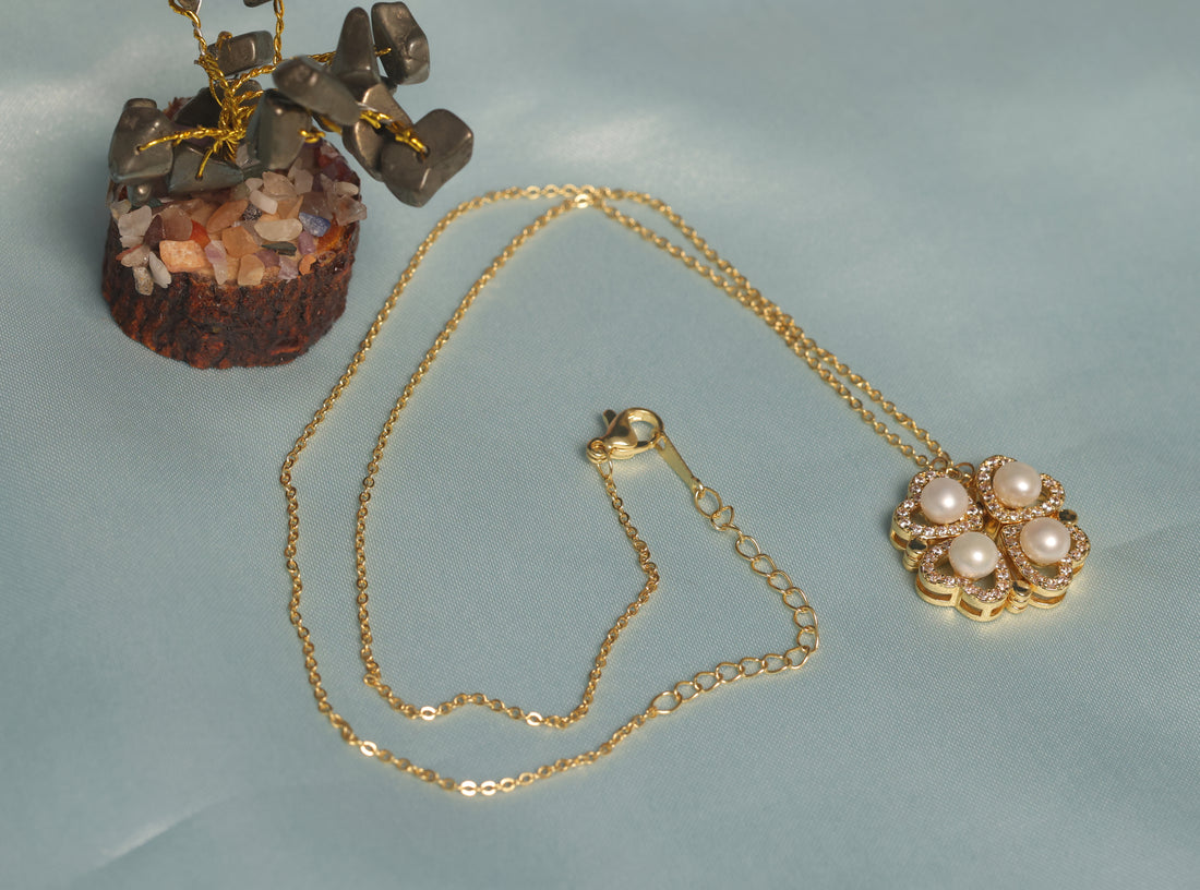 ISHNA Pearl Bloom Cluster Chain