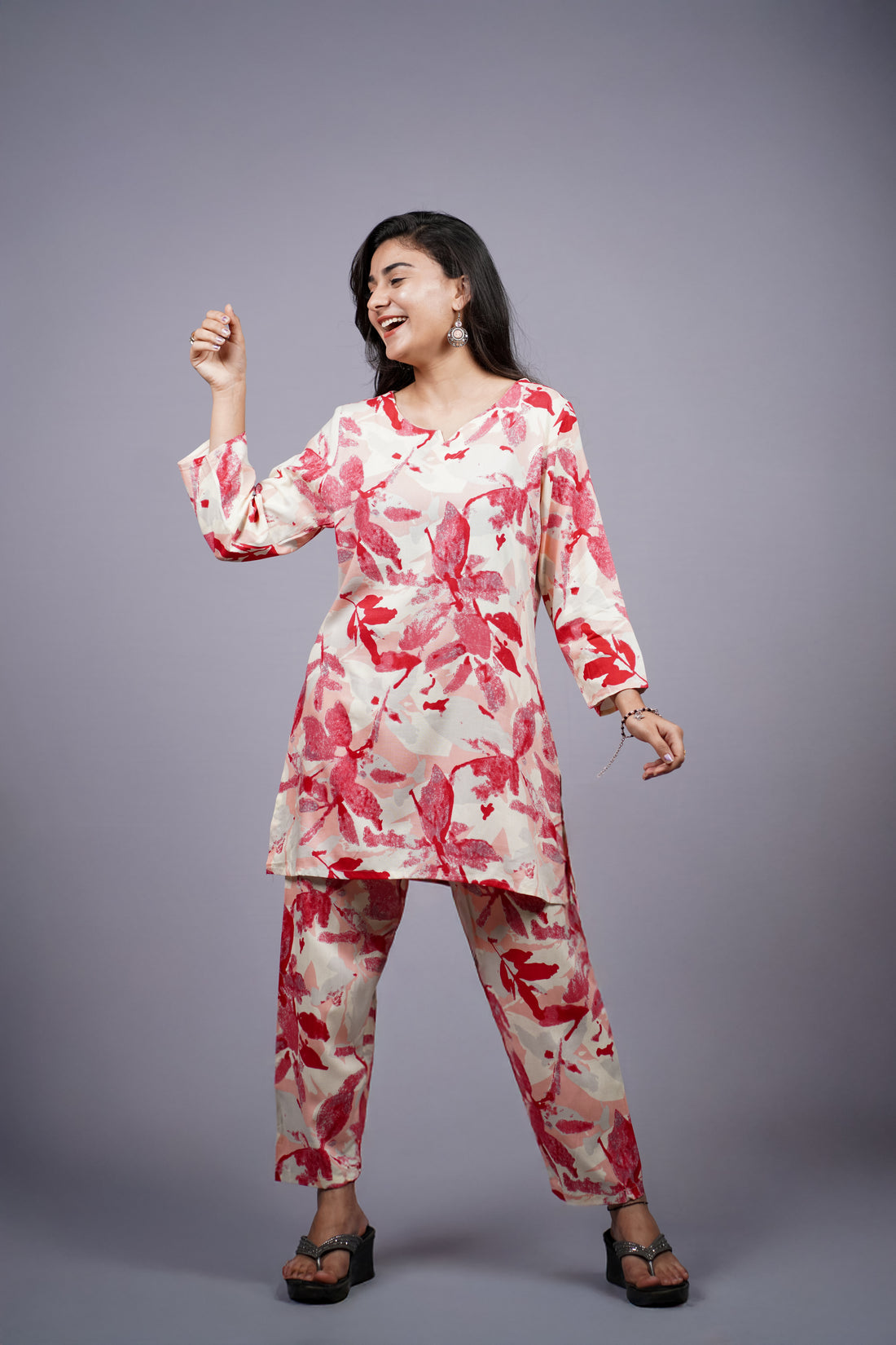 ISHNA Blush Petal Co-ord Set