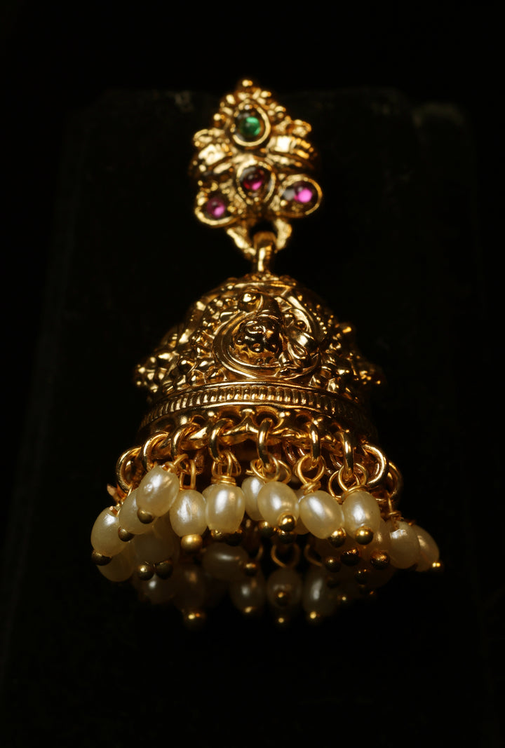 Guttipusalu Emerald Gold Lakshmi  Haram