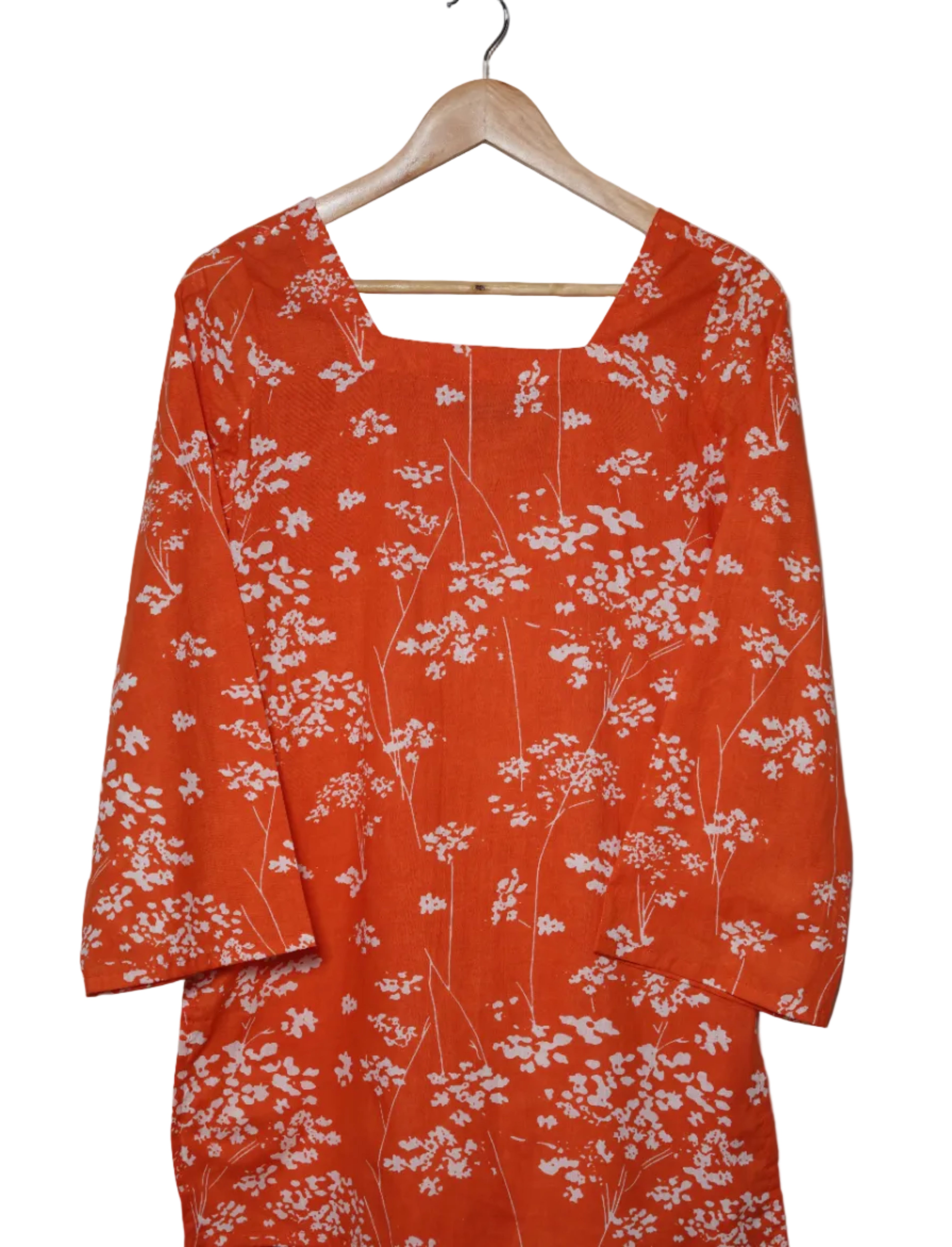 Kesariya Bloom Tie-Up Short Kurti