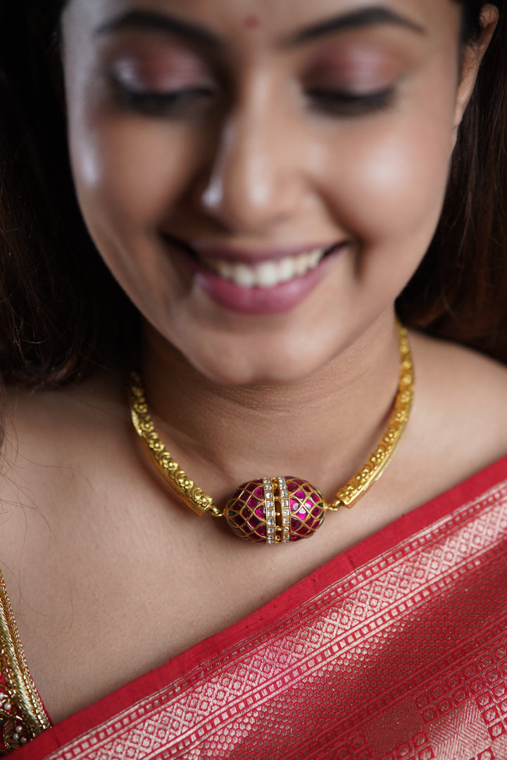 Regal Ruby Kante Necklace