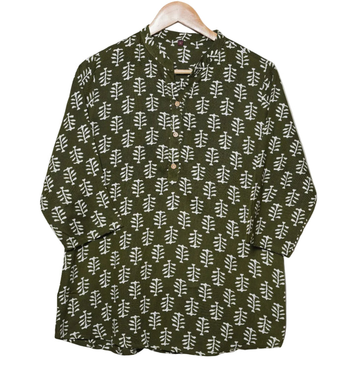 Aranya Olive Short Kurti