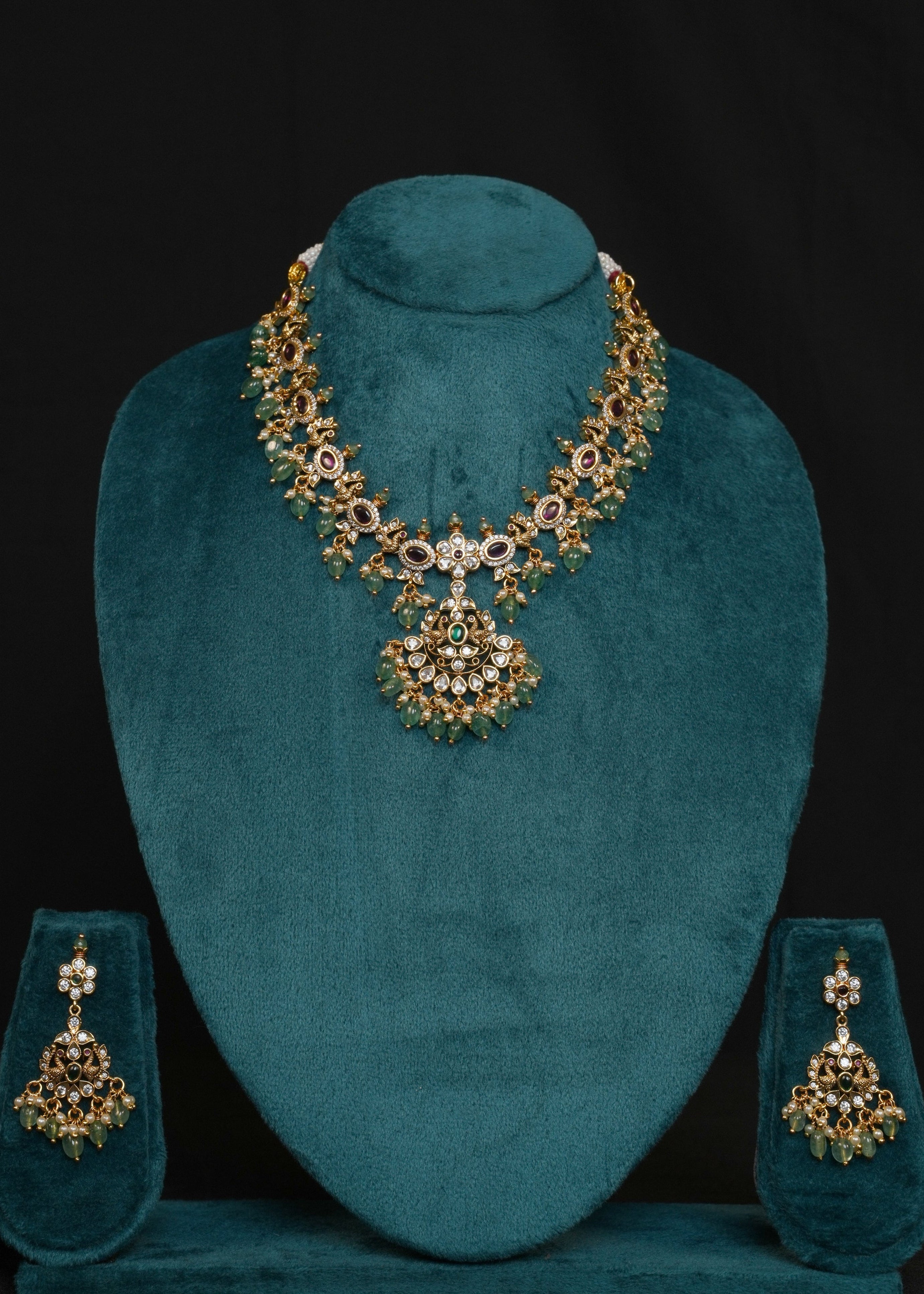 ISHNA Rajrani Kundan  Necklace Set