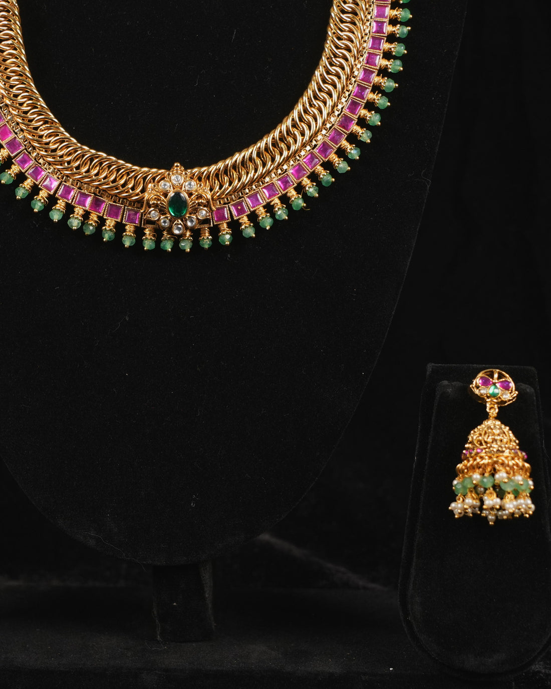 Ruby Jalebi swirl Long Haram