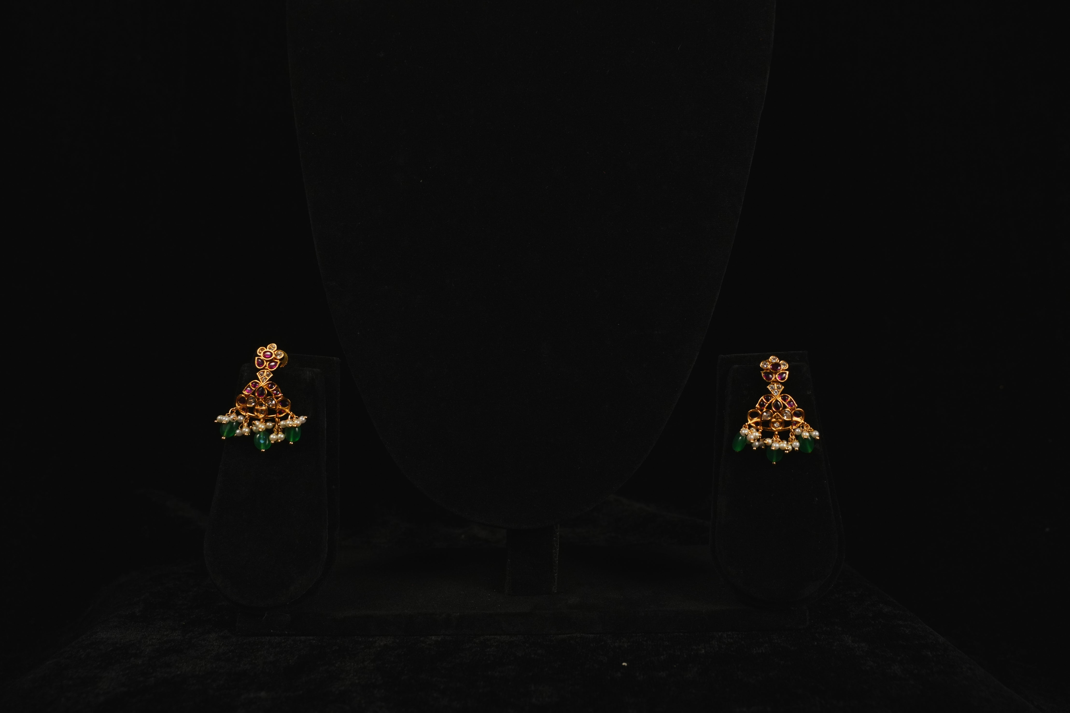 Scarlet Ruby and Emerald Neckpiece