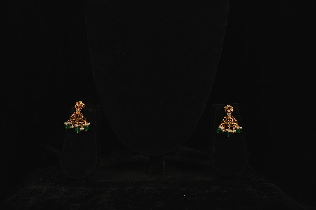 Scarlet Ruby and Emerald Neckpiece